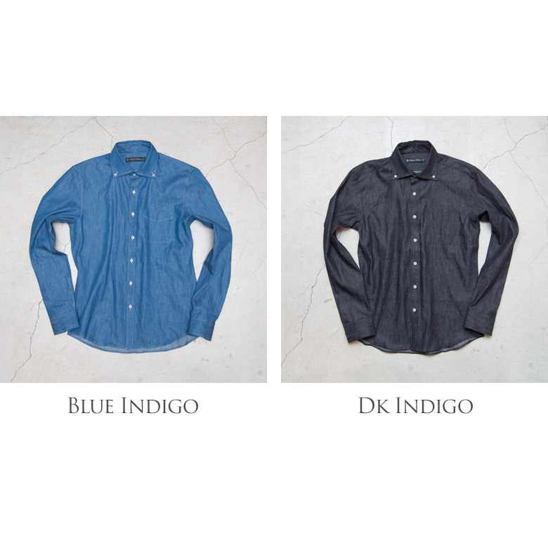 画像: 【RE PRICE / 価格改定】麻混デニムワイドスプレッド長袖シャツ [Lady's]【MADE IN JAPAN】『日本製』/ Upscape Audience