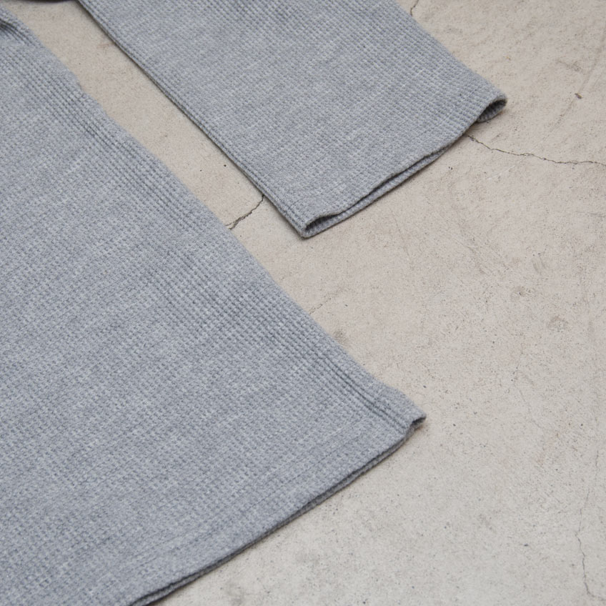 画像: 【RE PRICE/価格改定】度詰ワッフル1コンチョボタンヘンリーネック7分袖カットソー【MADE IN JAPAN】『日本製』/ Upscape Audience