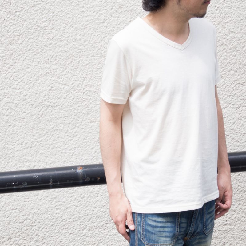 画像: 【RE PRICE/価格改定】オーガニックコットン天竺Vネック半袖Tシャツ【MADE IN JAPAN】『日本製』/ Upscape Audience