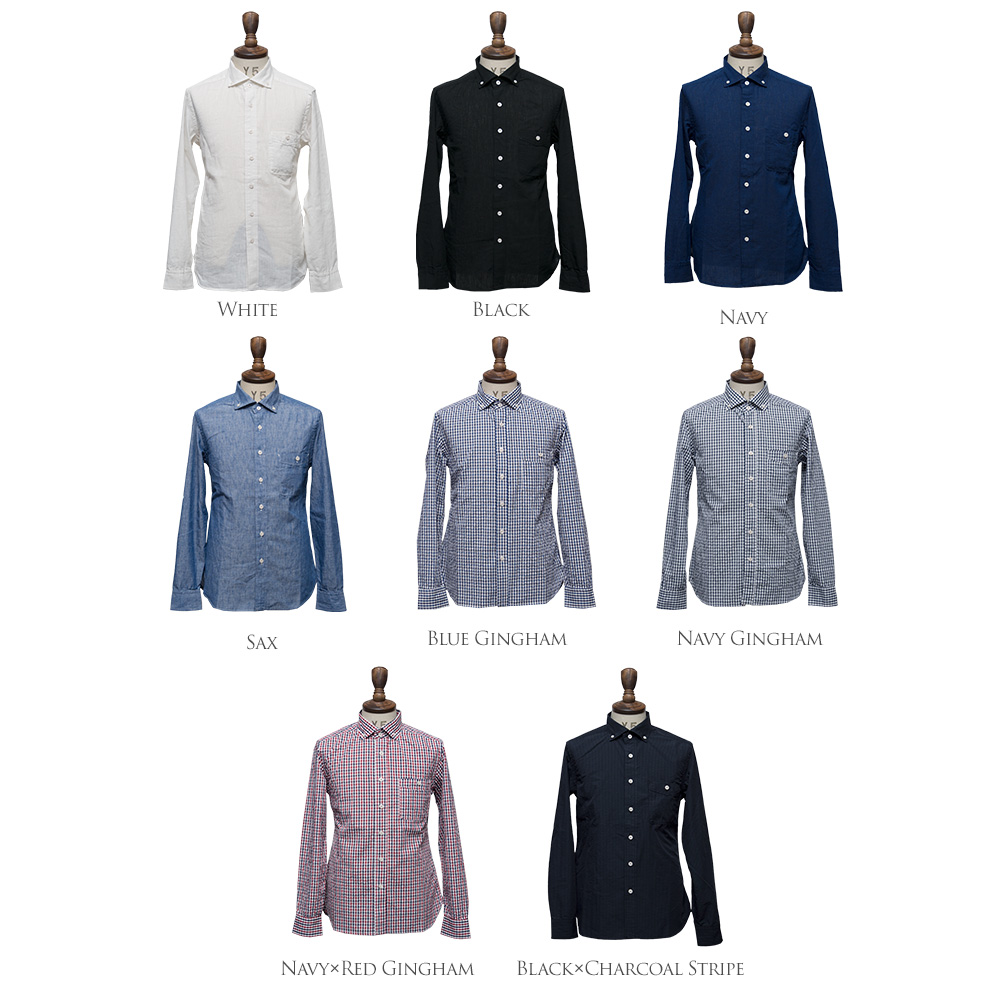 画像: 【RE PRICE / 価格改定】Coolmax（クールマックス）ボタンダウンワイドスプレッドカラー長袖シャツ / Audience