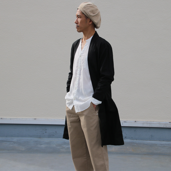 画像: Vネックバンドカラーテンセル長袖_Shirts【MADE IN JAPAN】『日本製』/ Upscape Audience