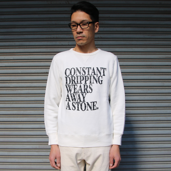 画像: 【RE PRICE/価格改定】オールドプリント"Constant Dripping Wears Away A Stone."ヴィンテージガゼットクルーネックスウェット / Audience