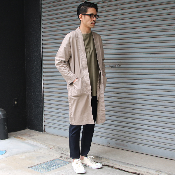 画像: 【RE PRICE / 価格改定】綿麻ムラ糸サージサムエガウン_Coat【MADE IN JAPAN】『日本製』/ Upscape Audience