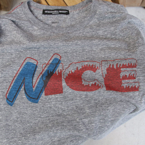 画像2: 【RE PRICE / 価格改定】"NICE" Print Tシャツ【MADE IN U.S.A】『米国製』 / WOLVES KILL SHEEP (2)