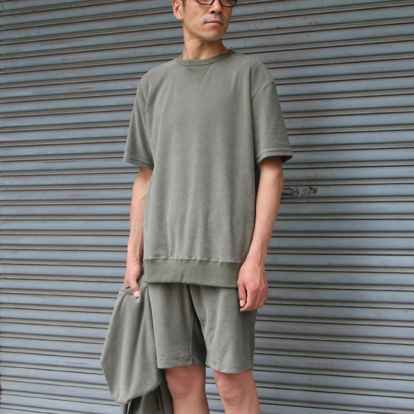 画像: 【RE PRICE/価格改定】コットンパイル ガゼットスウェットオーバーサイズ サイドスリット S/S Tee【MADE IN JAPAN】『日本製』/ Upscape Audience