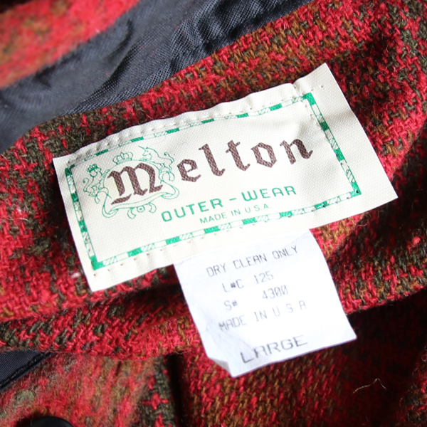 画像: MELTON COMPANY (メルトンカンパニー) CP0ウールチェックシャツ【MADE IN U.S.A】『米国製』/ デッドストック