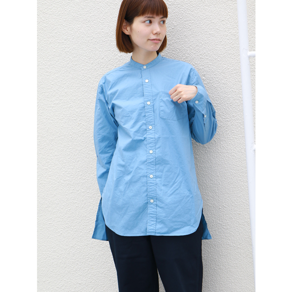 画像: 【RE PRICE/価格改定】タイプライターバンドカラーオーバーサイズL/Sシャツ[Lady's]【MADE IN JAPAN】『日本製』/ Upscape Audience