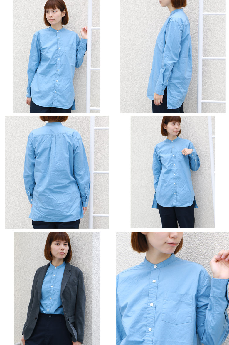 画像: 【RE PRICE/価格改定】タイプライターバンドカラーオーバーサイズL/Sシャツ[Lady's]【MADE IN JAPAN】『日本製』/ Upscape Audience