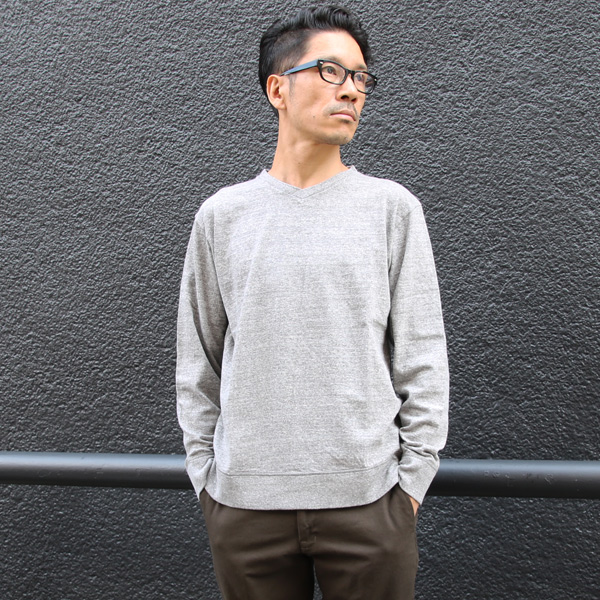 画像: 【RE PRICE/価格改定】吊り編み天竺V/ネック L/S Tee【MADE IN TOKYO】『東京製』/ Upscape Audience