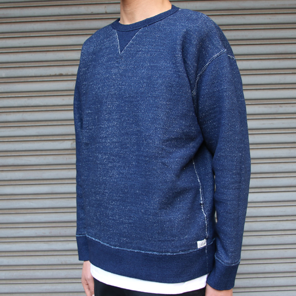 画像: 本藍染裏毛 ガゼットC/N L/S スウェット【MADE IN TOKYO】『東京製』/ Upscape Audience