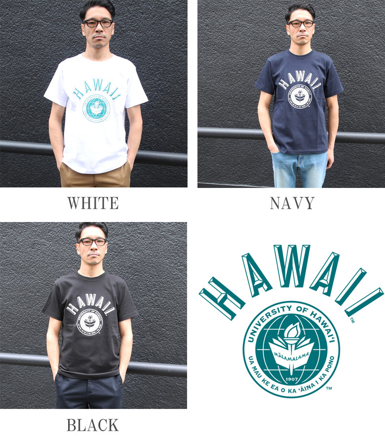 画像: 6.2oz丸胴HAWAII”UNIVERSITY OF HAWAII”オールドプリントTEE / Audience