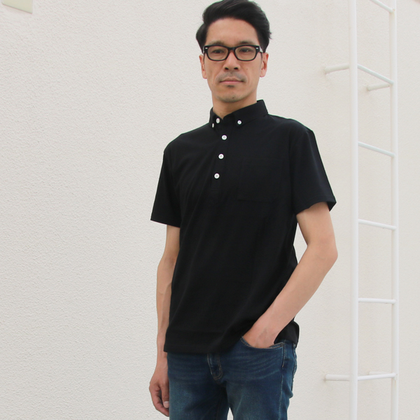 画像: 【RE PRICE/価格改定】コーマ天竺 チビ衿ボタンダウン グラスポケット付 ポロシャツ【MADE IN JAPAN】『日本製』/ Upscape Audience