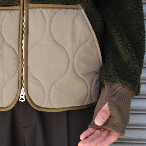 画像: 【Lanificio Becagli（ベッカリー）】トスカーナボア NL ARMY スタンドブルゾン【MADE IN JAPAN】『日本製』【送料無料】/ Upscape Audience