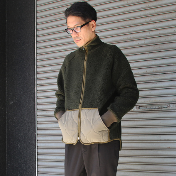 画像9: 【Lanificio Becagli（ベッカリー）】トスカーナボア NL ARMY スタンドブルゾン【MADE IN JAPAN】『日本製』【送料無料】/ Upscape Audience (9)