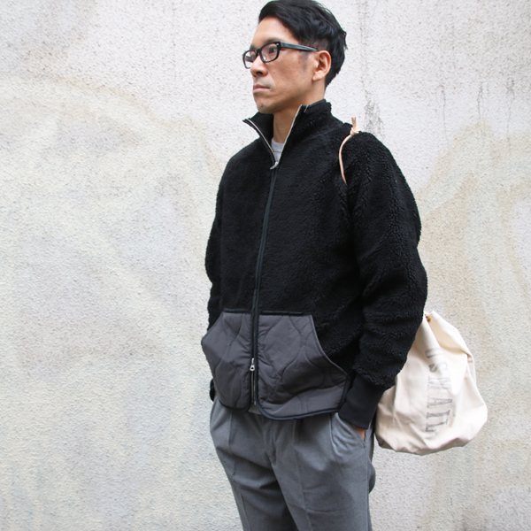 画像8: 【Lanificio Becagli（ベッカリー）】トスカーナボア NL ARMY スタンドブルゾン【MADE IN JAPAN】『日本製』【送料無料】/ Upscape Audience (8)