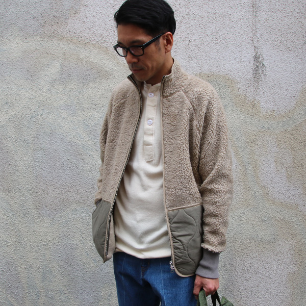 画像7: 【Lanificio Becagli（ベッカリー）】トスカーナボア NL ARMY スタンドブルゾン【MADE IN JAPAN】『日本製』【送料無料】/ Upscape Audience (7)