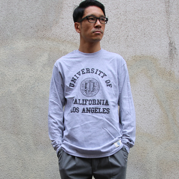 画像2: UCLA"4段カレッジプリント" 6oz米綿丸胴L/S Tee/ Audience (2)