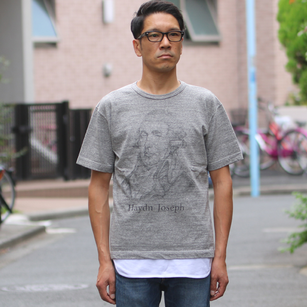 画像: 16/1吊編天竺 C/N Haydn Joseph プリント S/S Tee【MADE IN TOKYO】『東京製』/ Upscape Audience