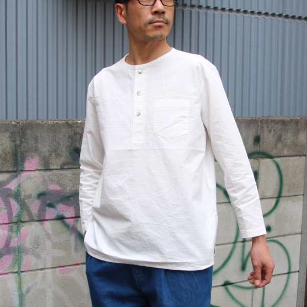 画像: コットンクロス C/Nヘンリーコンチョ釦 9/S シャツ【MADE IN JAPAN】『日本製』 / Upscape Audience