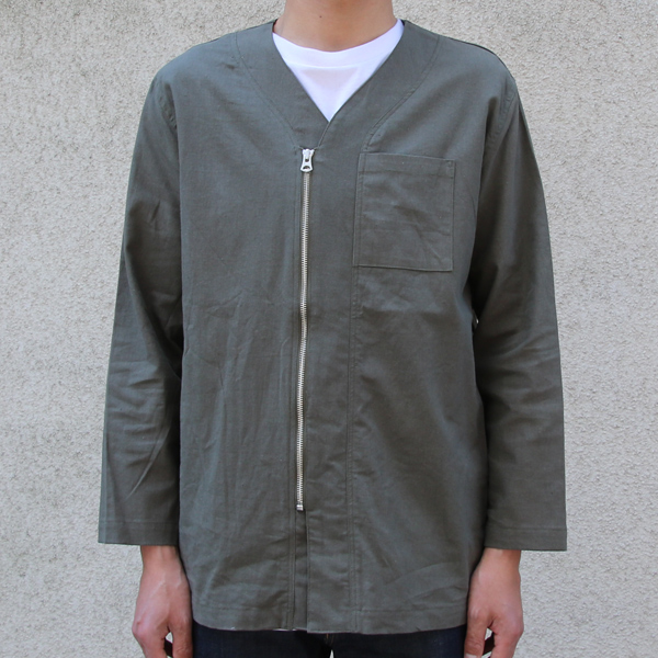 画像: 【RE PRICE / 価格改定】ソフトリネンキャンバス ARMY ZIP 9分袖 ジャケット『日本製』/ Upscape Audience