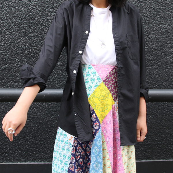 画像3: タイプライターVネックバンドカラー長袖_Shirts【MADE IN JAPAN】『日本製』/ Upscape Audience (3)