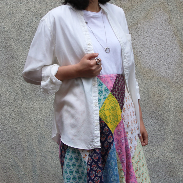 画像: Vネックバンドカラーテンセル長袖_Shirts[Lady's] 【MADE IN JAPAN】『日本製』/ Upscape Audience