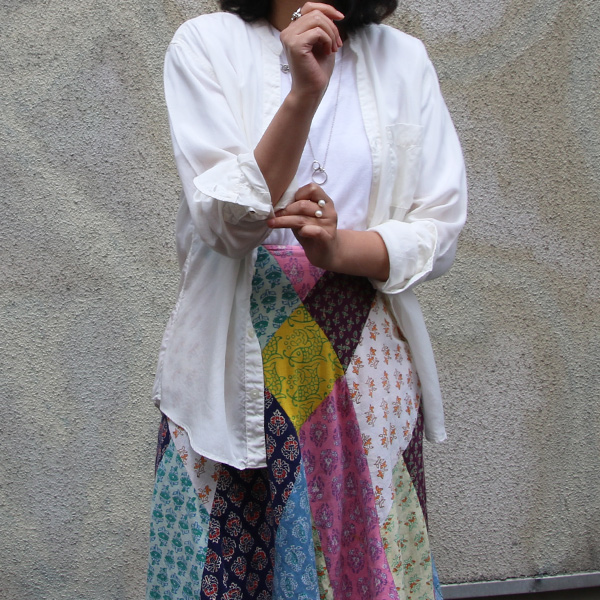 画像: Vネックバンドカラーテンセル長袖_Shirts[Lady's] 【MADE IN JAPAN】『日本製』/ Upscape Audience