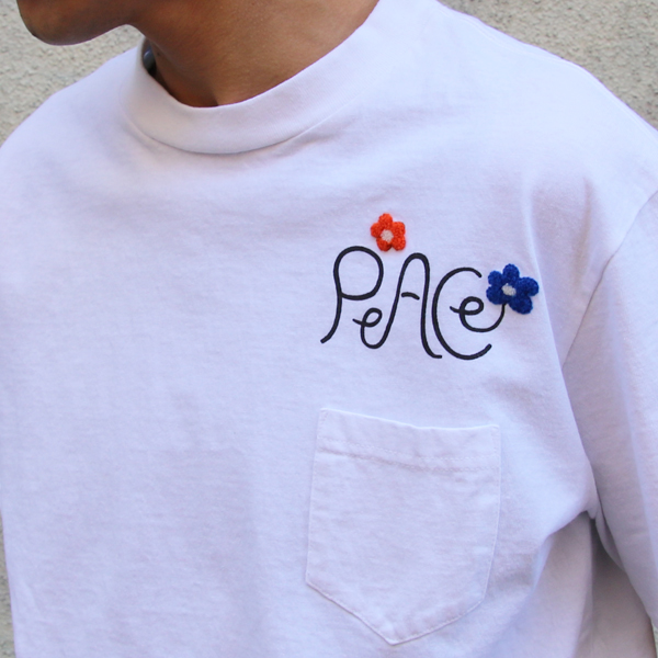 画像:  【RE PRICE/価格改定】Riding High / P&E COMBI S/S TEE(PEACE)【MADE IN JAPAN】『日本製』