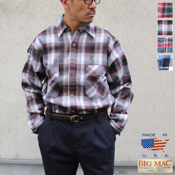BIGMAC (ビッグマック) フランネルチェックシャツ【MADE IN U.S.A 