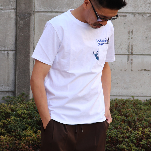 画像:  【RE PRICE/価格改定】Riding High / 18/-JERSEY P&E POCKET TEE(HOLIDY BEST)【MADE IN JAPAN】『日本製』