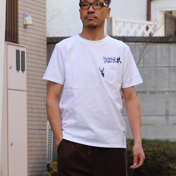 画像:  【RE PRICE/価格改定】Riding High / 18/-JERSEY P&E POCKET TEE(HOLIDY BEST)【MADE IN JAPAN】『日本製』