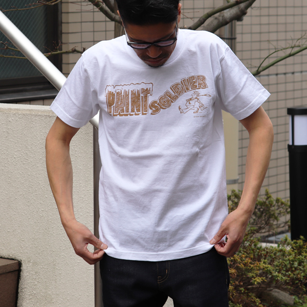 画像2: 【RE PRICE/価格改定】RIDING HIGH×EGG SNDWCH LABEL/ HANDWRITING STYLE PRINT TEE（PAINT） (2)