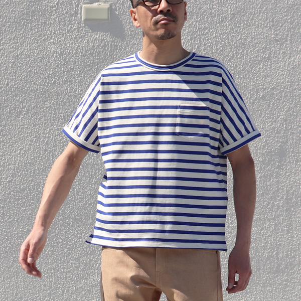 画像: 【RE PRICE/価格改定】Basque 10オンス ( バスク天竺 )無地＆ボーダービッグポケT【MADE IN JAPAN】『日本製』/ Upscape Audience