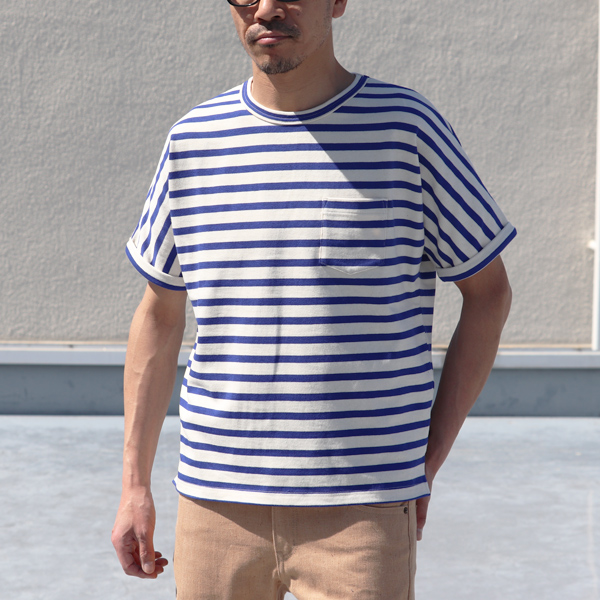 画像: 【RE PRICE/価格改定】Basque 10オンス ( バスク天竺 )無地＆ボーダービッグポケT【MADE IN JAPAN】『日本製』/ Upscape Audience