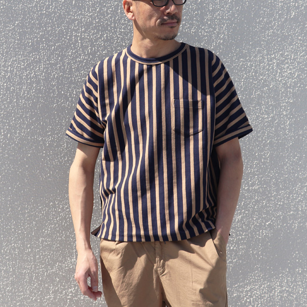画像: 【RE PRICE/価格改定】Basque 10オンス ( バスク天竺 )無地＆ボーダービッグポケT【MADE IN JAPAN】『日本製』/ Upscape Audience