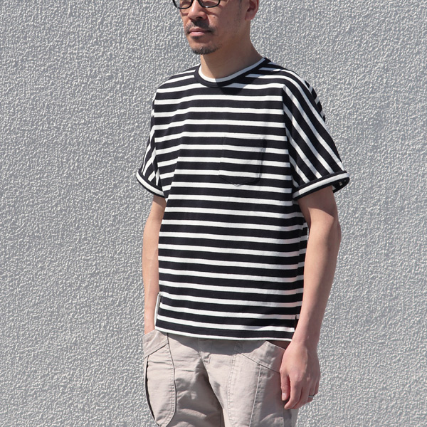 画像: 【RE PRICE/価格改定】Basque 10オンス ( バスク天竺 )無地＆ボーダービッグポケT【MADE IN JAPAN】『日本製』/ Upscape Audience