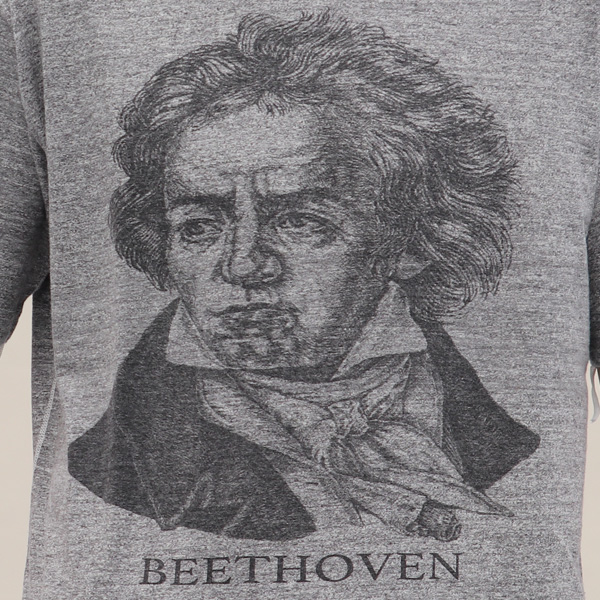 画像: 16/1吊編天竺 Beethoven プリント 半袖 Tee【MADE IN TOKYO】『東京製』/ Upscape Audience