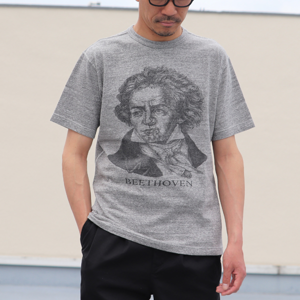 画像: 16/1吊編天竺 Beethoven プリント 半袖 Tee【MADE IN TOKYO】『東京製』/ Upscape Audience