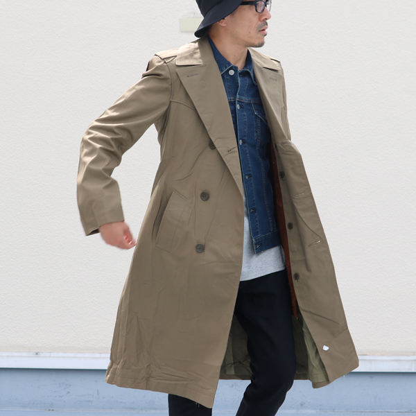 DEAD STOCK / ITALIA MILITARY 70s Lining Vest TRENCH COAT（イタリア ...