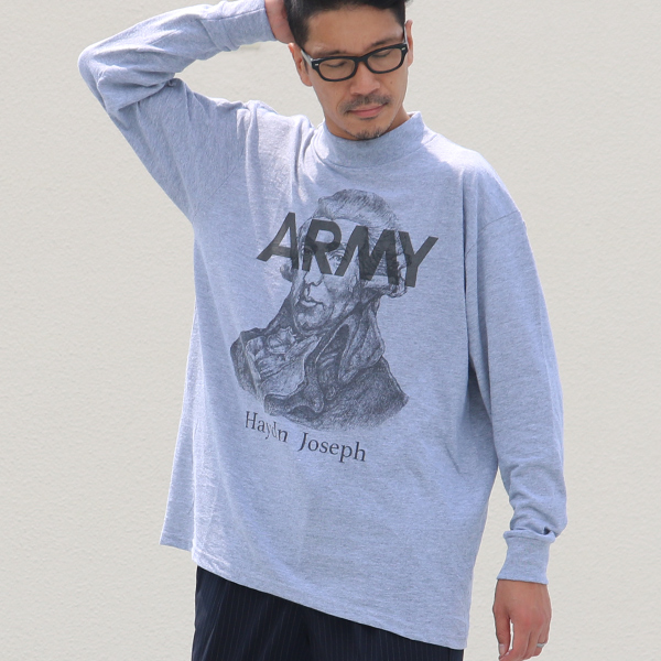 画像: SOFFE /Army Mock neck Long Sleeve "Haydn Joseph" Print Remake