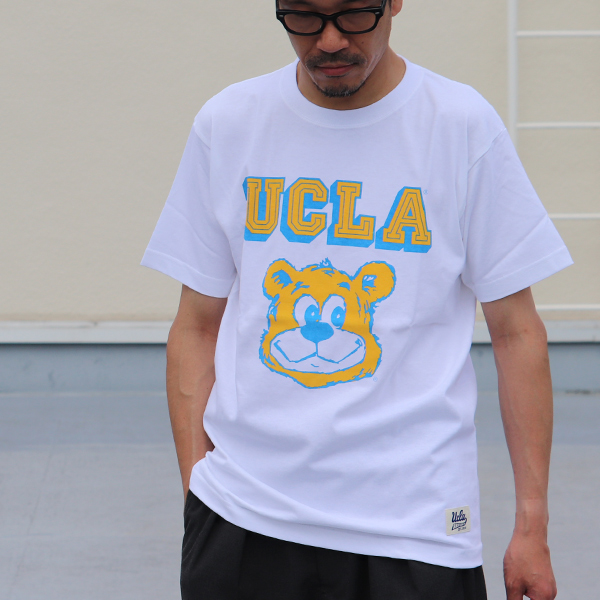 画像2: 【RE PRICE / 価格改定】6.2oz丸胴UCLA"BEAR"オールドプリントTEE / Audience (2)