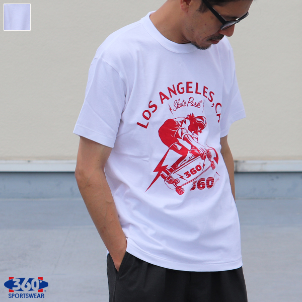 画像1: 【RE PRICE / 価格改定】360°SPORTS WEAR（スリーシックスティスポーツウェア） "LA" 6oz米綿丸胴S/S Tee/ Audience (1)