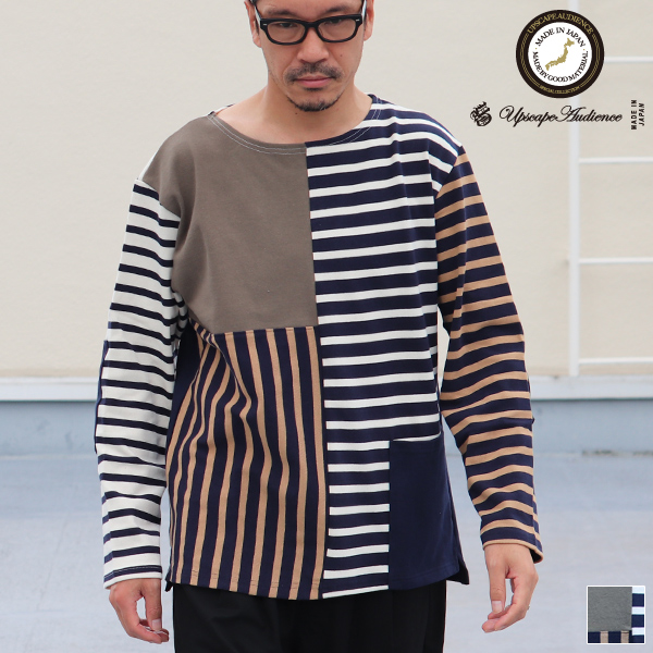 画像1: Basque10オンス（バスク天竺）クレイジーボートネック L/S Tee　 【MADE IN JAPAN】『日本製』 / Upscape Audience (1)