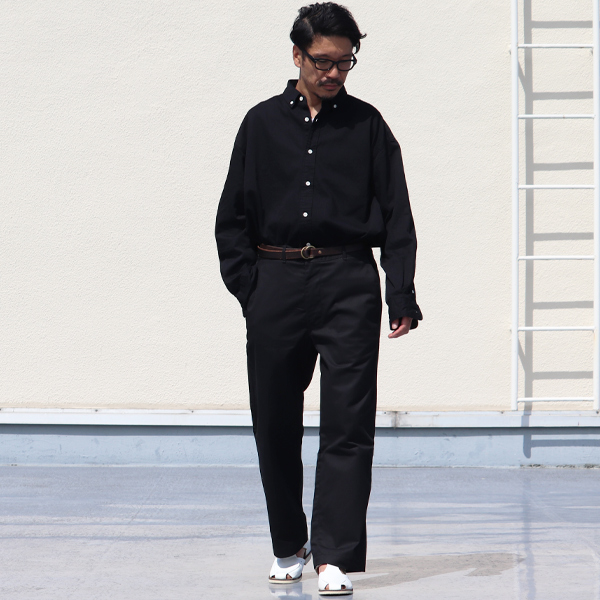 画像8: 「備中備後」6オンス デニム 釦ダウン ボクシーAライン 長袖シャツ【MADE IN JAPAN】『日本製』/ Upscape Audience (8)