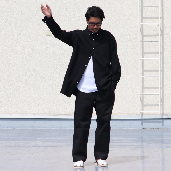 画像7: 「備中備後」6オンス デニム 釦ダウン ボクシーAライン 長袖シャツ【MADE IN JAPAN】『日本製』/ Upscape Audience (7)