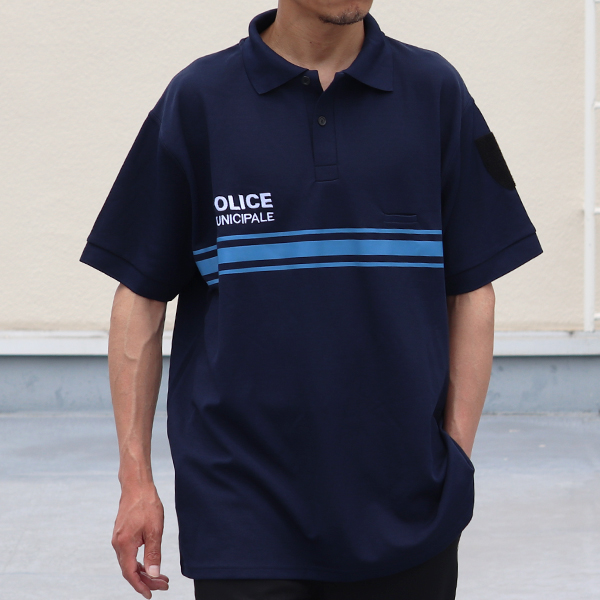 画像2: DEAD STOCK  / France Police Municipale Polo Shirts（フランス市警察 ポロシャツ ネイビー） (2)