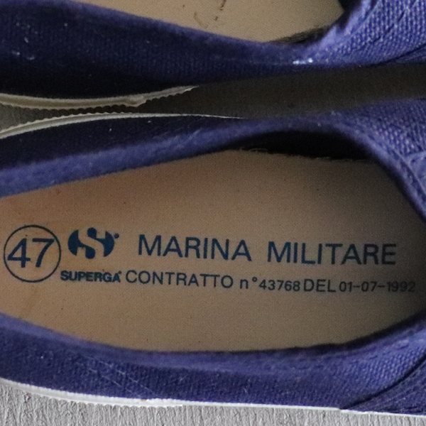 DEAD STOCK / 90-00s Italian Navy Sailor Shoes SUPERGA（イタリア