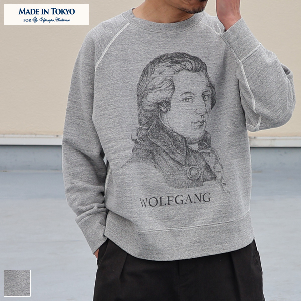 画像1: 19/7吊編裏毛 Wolfgangプリント ラグランスウェット【MADE IN TOKYO】『東京製』/ Upscape Audience  (1)