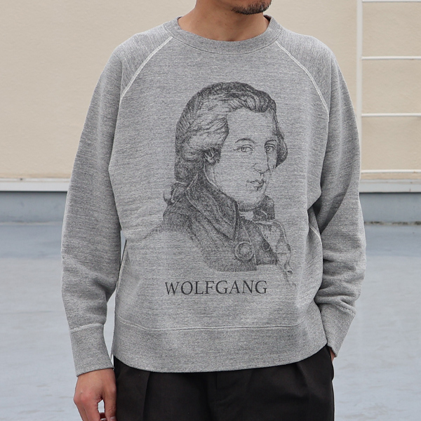 画像2: 19/7吊編裏毛 Wolfgangプリント ラグランスウェット【MADE IN TOKYO】『東京製』/ Upscape Audience  (2)