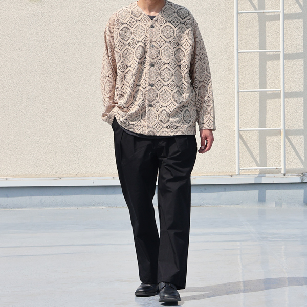 画像8: 「遠州」綿ナイロン高密度ギャバ 2タック ワイド イージーパンツ【MADE IN JAPAN】『日本製』【送料無料】/ Upscape Audience (8)